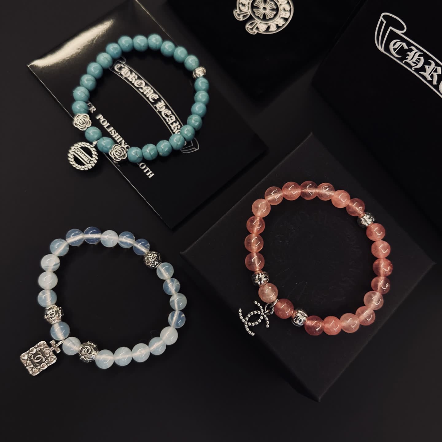 Chrome Hearts Chromeharts Beaded Bracelet Set